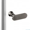 New Trendy New Soleo Gunmetal Brushed 80x120x195 cm kabina wspornik skośny grafit szczotkowany/szkło przejrzyste K-2136